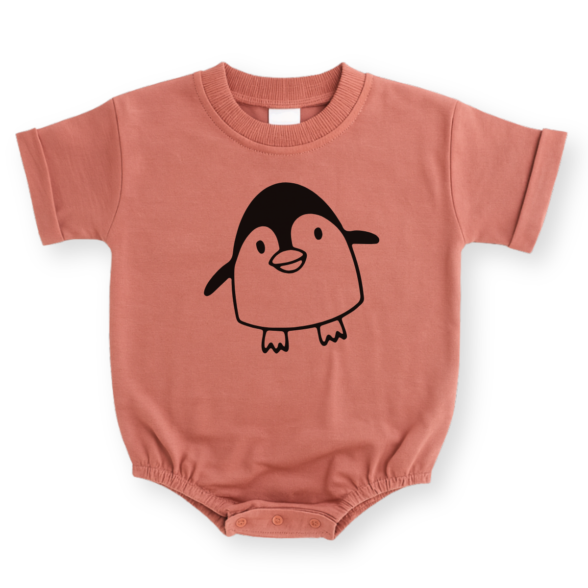 Penguin Baby Romper - Cotton Baby Bodysuit