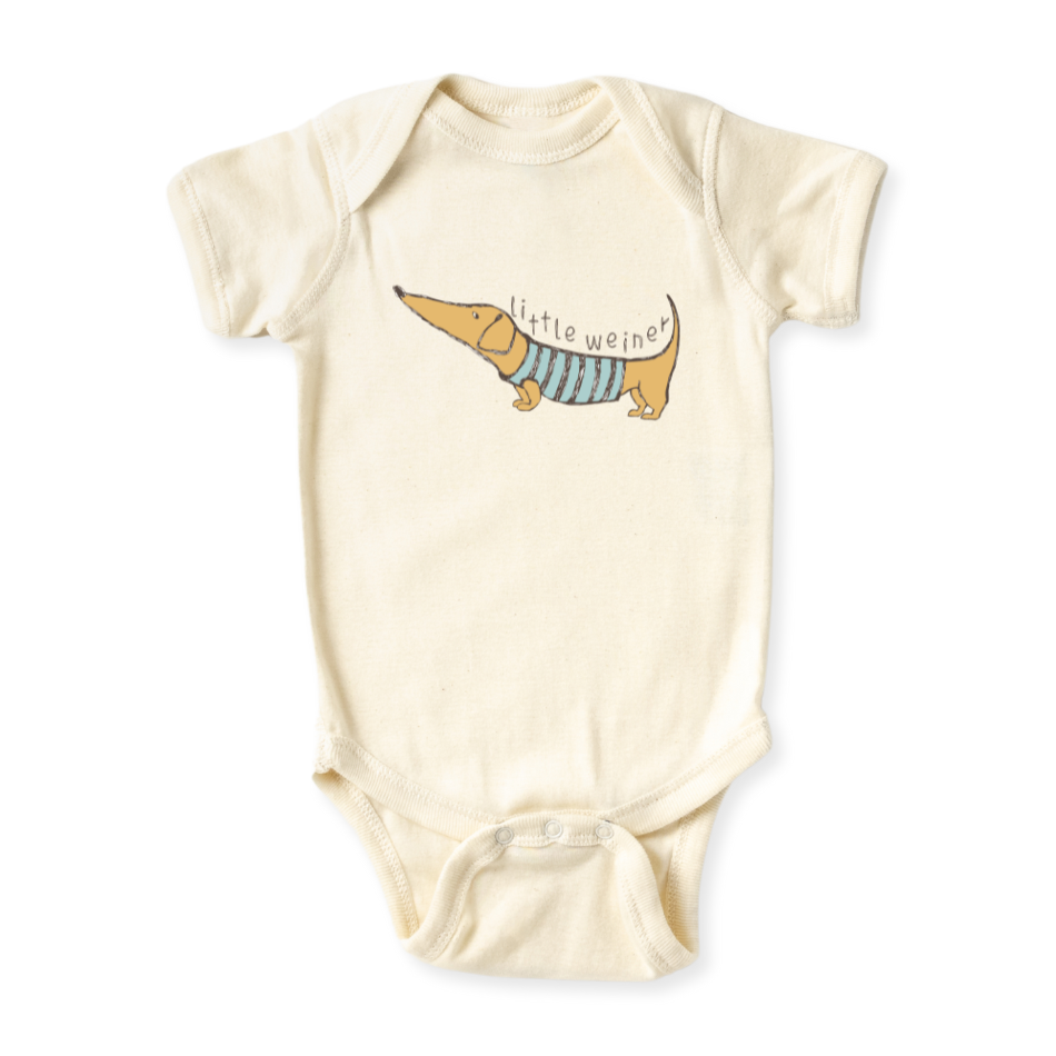 Cute Dachshund Baby Bodysuit Little Weiner Dachshund Tshirt for Kids Toddler Tee Dog Lovers Gift