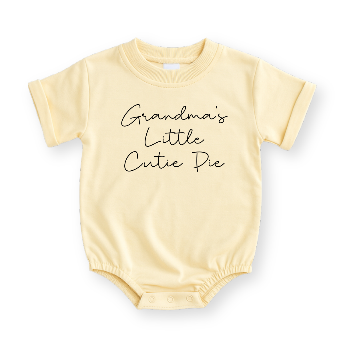 Grandma's Little Cutie Pie Baby Romper - Natural, Mauve & Sage Boho Infant Bodysuit
