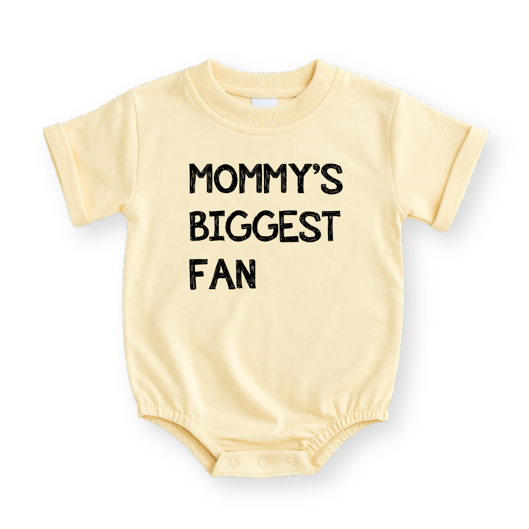 Mommy's Biggest Fan Baby Romper - Cotton Baby Bodysuit