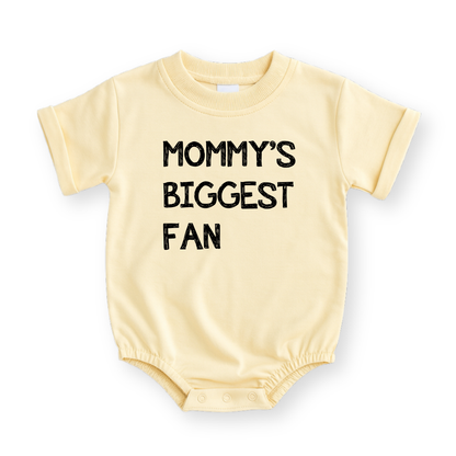 Mommy's Biggest Fan Baby Romper - Cotton Baby Bodysuit