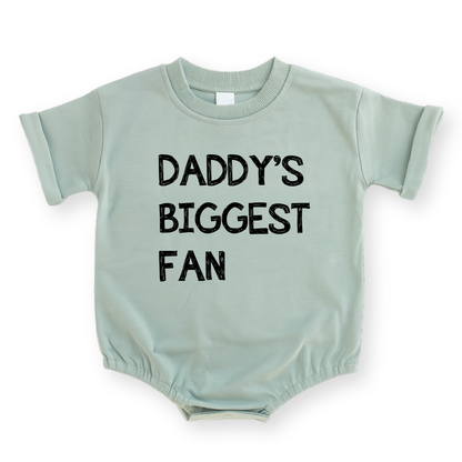 Daddy's Biggest Fan Baby Romper - Cotton Baby Bodysuit