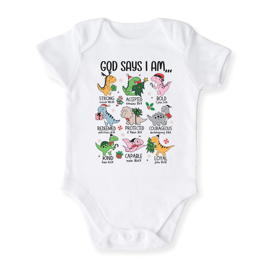 baby onesie onsie clothes girl boy funny newborn gifts outfit toddler infant jersey apparel daddy shirt baby shower kids unisex bodysuit little cute cool clothing mommy cotton newborn name neutral personalized Christmas Dinosaurs Dino