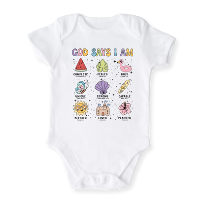 baby onesie onsie clothes girl boy funny newborn gifts outfit toddler infant jersey apparel daddy shirt baby shower kids unisex bodysuit little cute cool clothing mommy cotton newborn name personalized christian religious catholic Beach