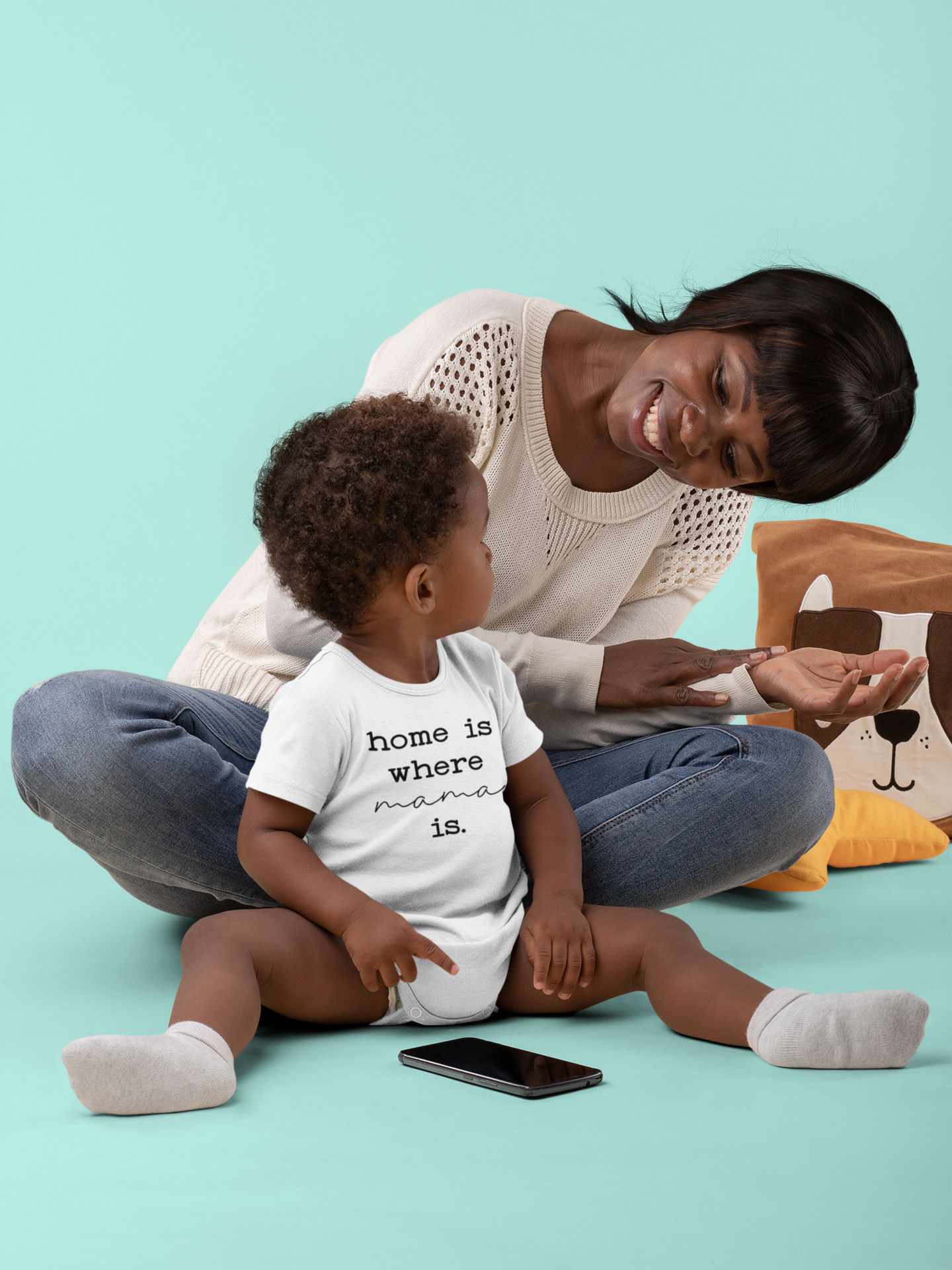 Home is Where Mama Is - Family Tshirt, Baby Bodysuit