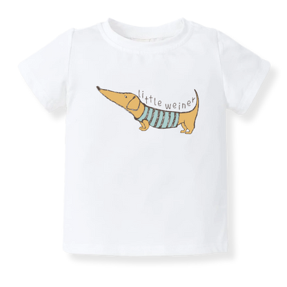 Cute Dachshund Baby Bodysuit Little Weiner Dachshund Tshirt for Kids Toddler Tee Dog Lovers Gift