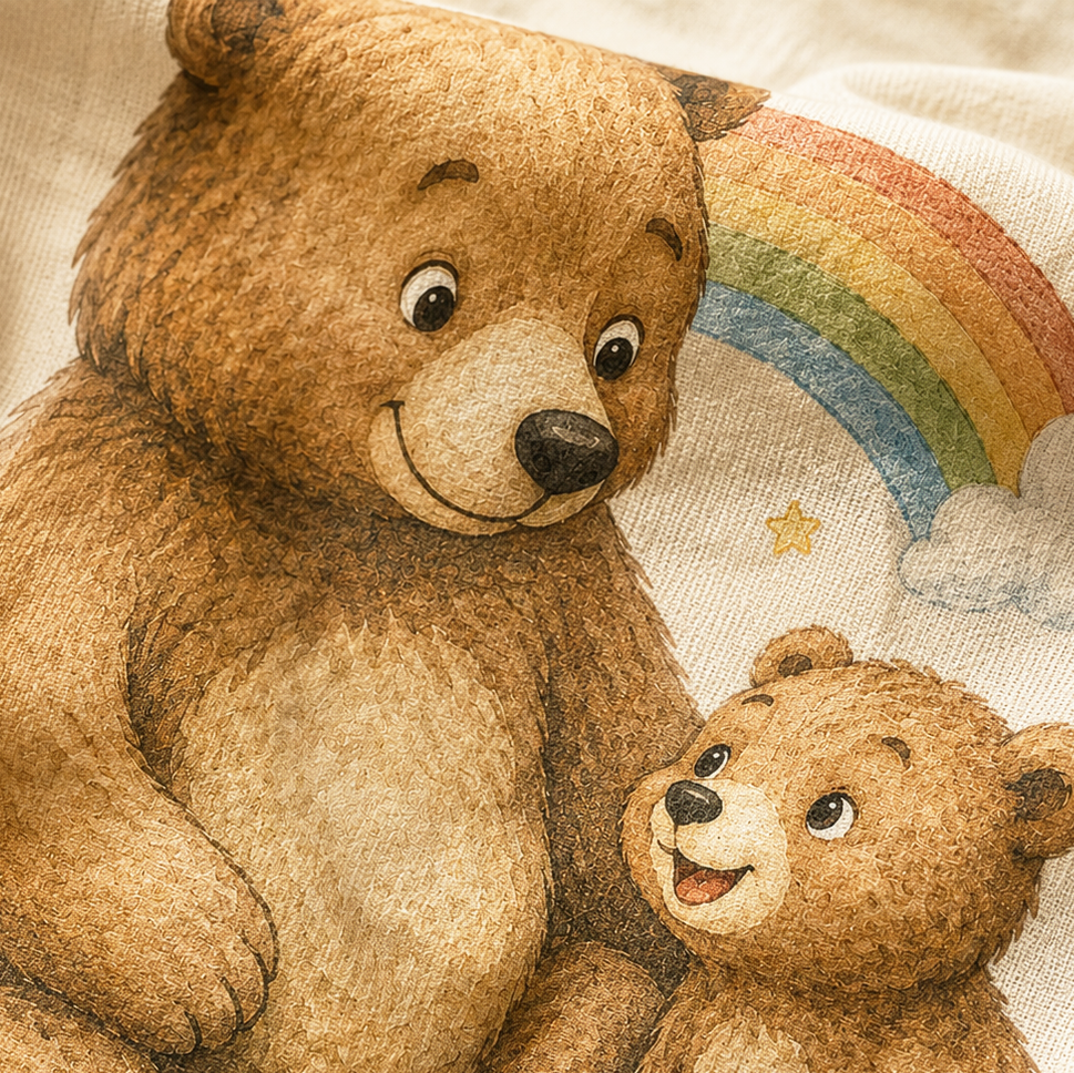 Our First Father's Day Baby Bodysuit, Baby Bear Daddy and Me Matching Outfit