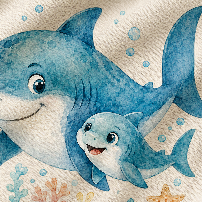 Our First Father's Day Baby Bodysuit, Shark Daddy and Me Matching Outfit