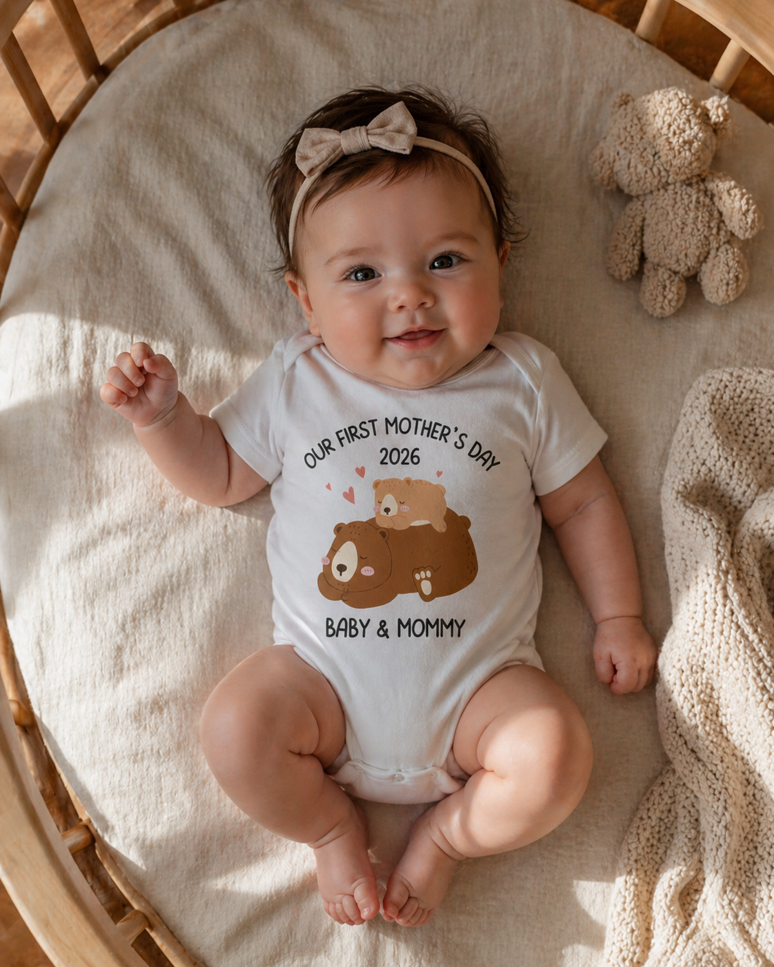 Our First Mother's Day Baby Bodysuit - 2026 Baby & Mommy Outfit