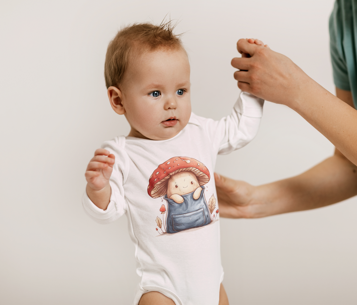 Mushroom Pocket Graphic Tee, Baby Bodysuit