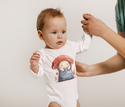Mushroom Pocket Graphic Tee, Baby Bodysuit