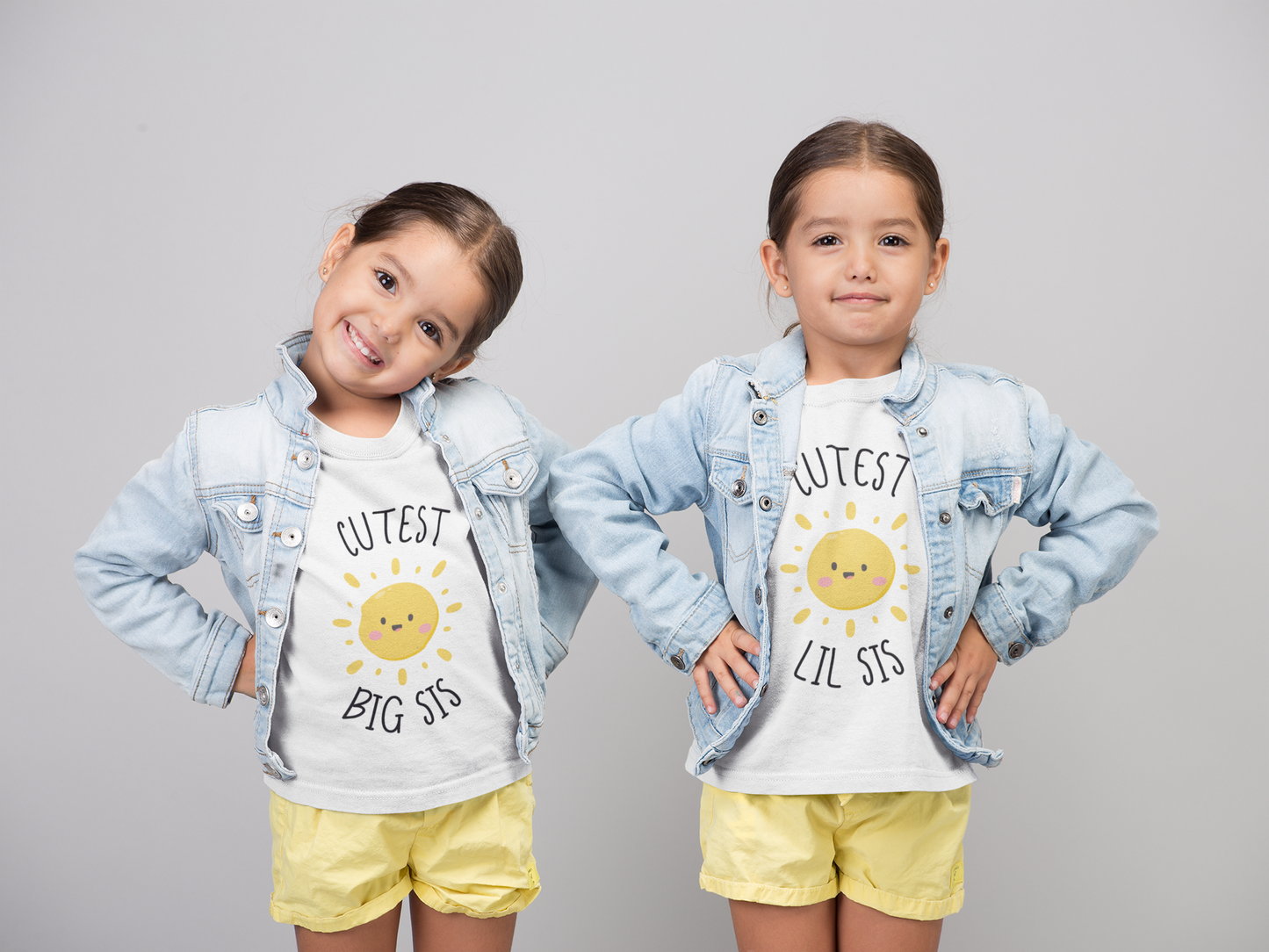 Cutest Lil Sis Baby Bodysuit, Sister Matching Tee