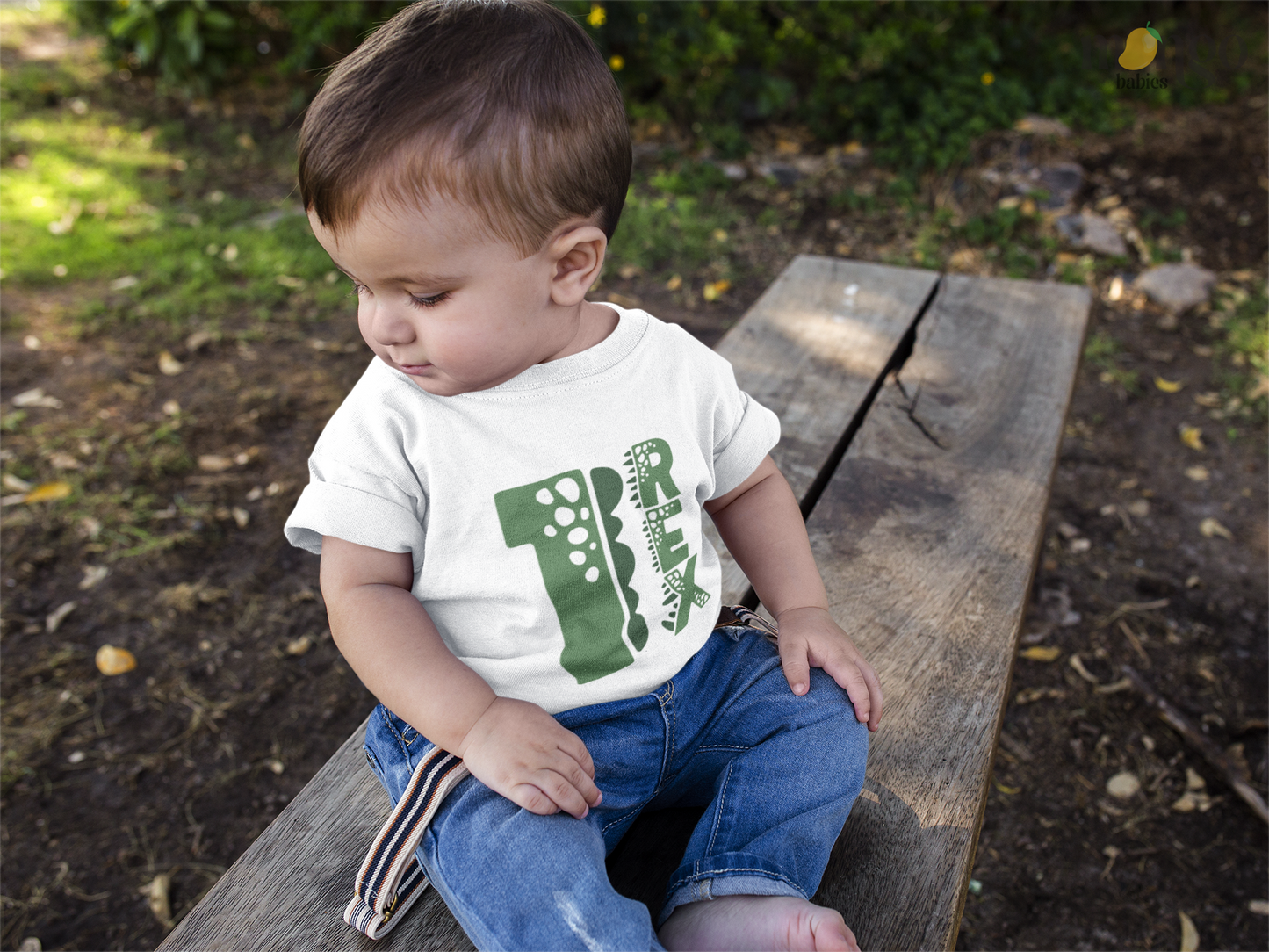 1 REX dinosaur first birthday baby bodysuit, kids t-shirt, toddler sweatshirt, and matching family shirts