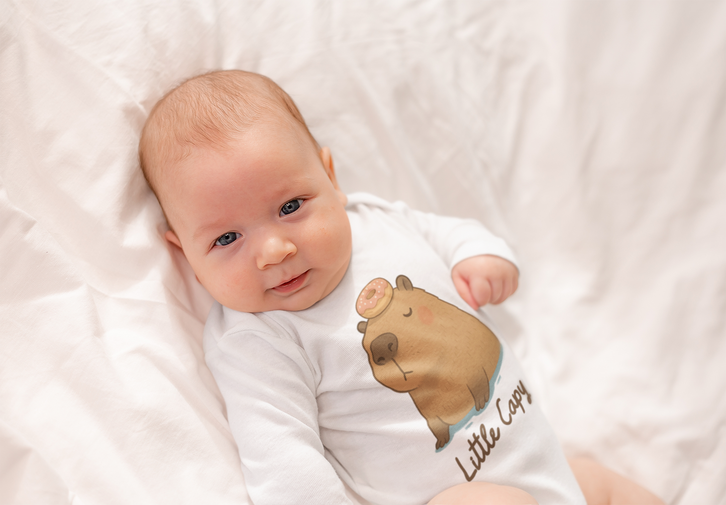 Little Capy Baby Bodysuit, Capybara Tshirt, Cute Capybara Outfit