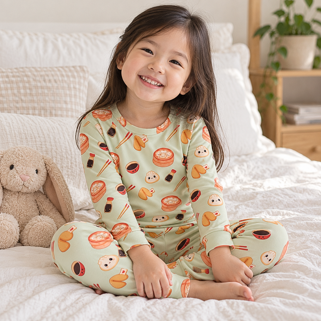 Dumpling Baby Sleepwear, Bamboo 2-Way Zip Romper