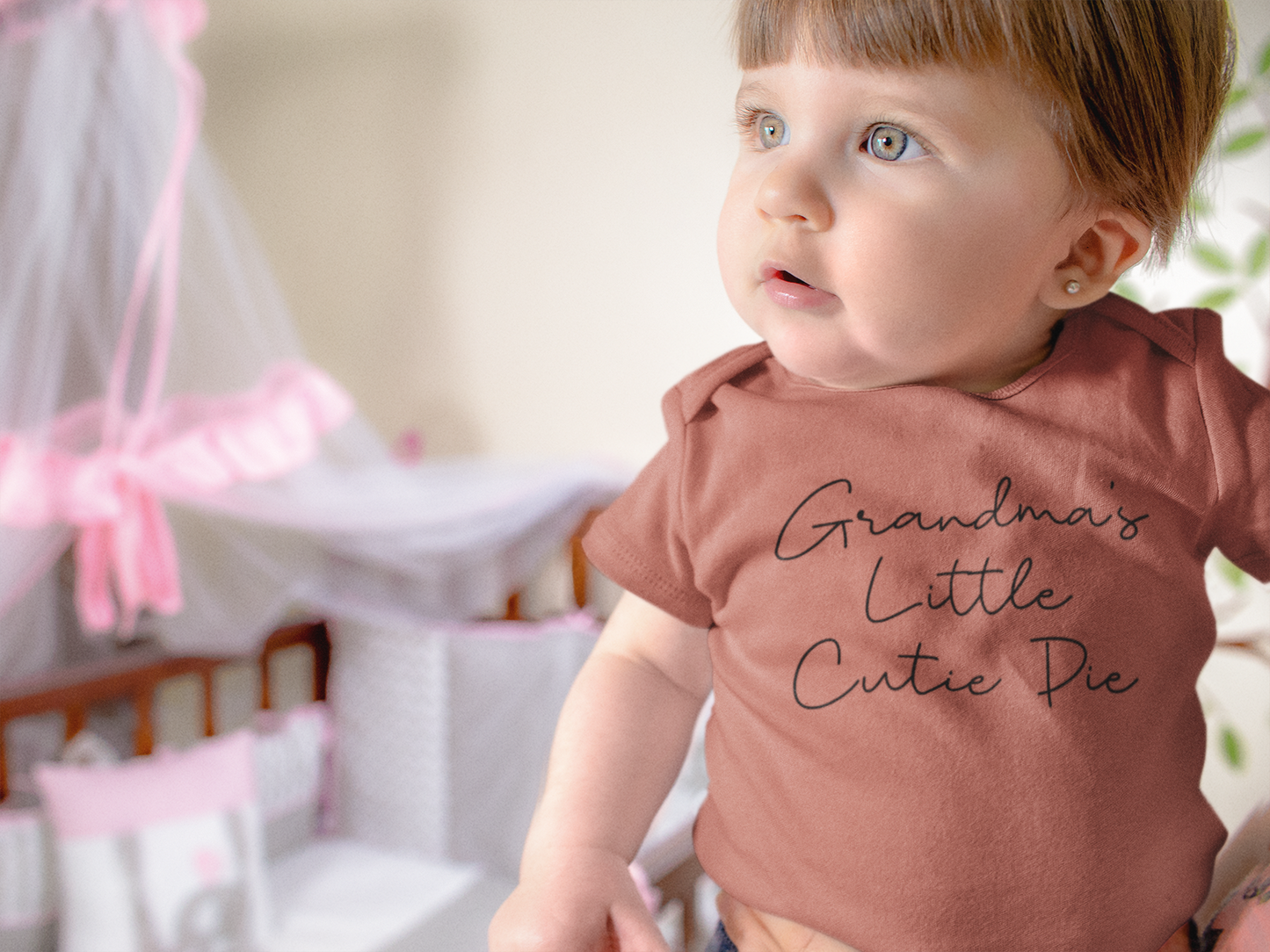 Grandma's Little Cutie Pie Baby Romper - Cotton Baby Bodysuit