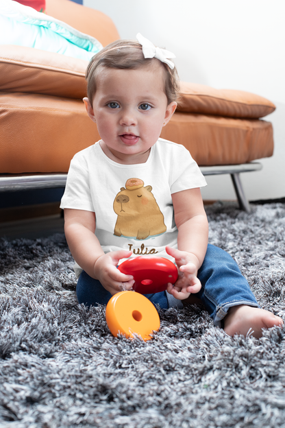 Custom Capybara Graphic Tee, Baby Bodysuit, Natural Sweatshirt