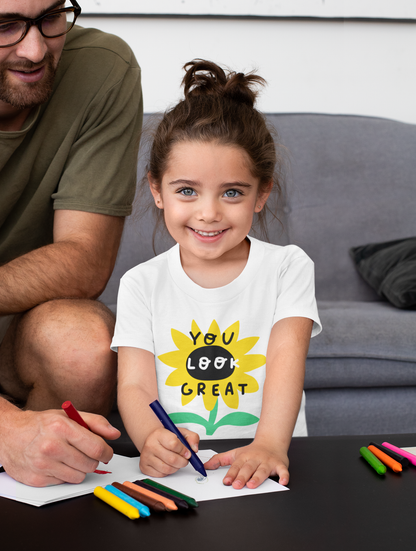 You Look Great Sunflower Apparel for Babies, Kids & Adults