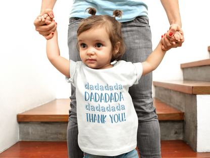 Dada Thank You - Gift for Dad - Baby Bodysuit, Family Tshirt, Natural Sweatshirt