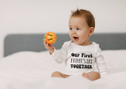 Our First Father's Day Together | Cute Baby Bodysuit, Gift for Dad