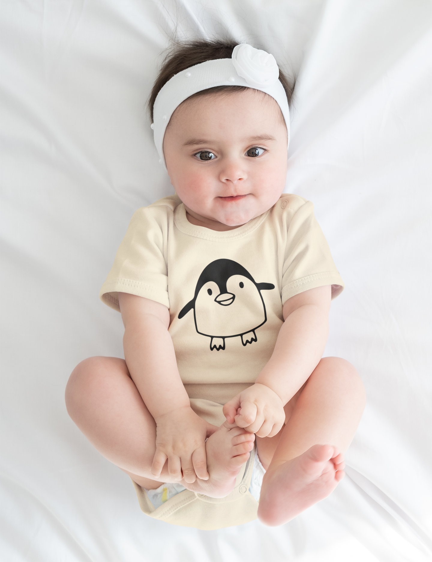 Penguin Baby Romper - Cotton Baby Bodysuit