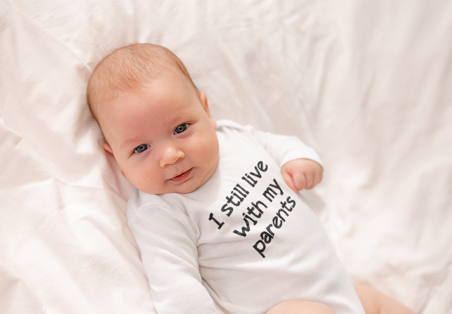 I Still Live with My Parents Baby Romper - Funny Baby Bodysuit
