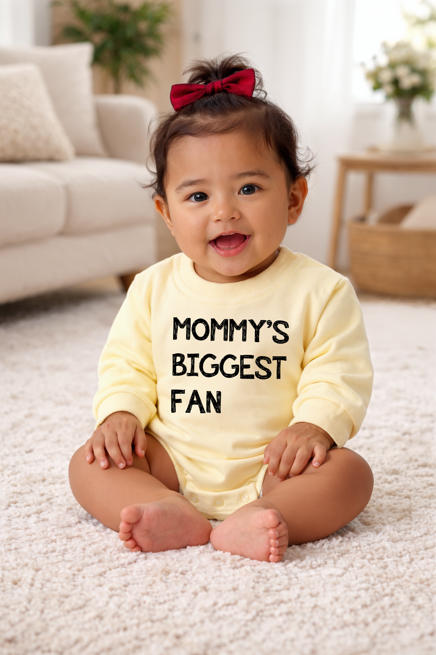 Mommy's Biggest Fan Baby Romper - Cotton Baby Bodysuit