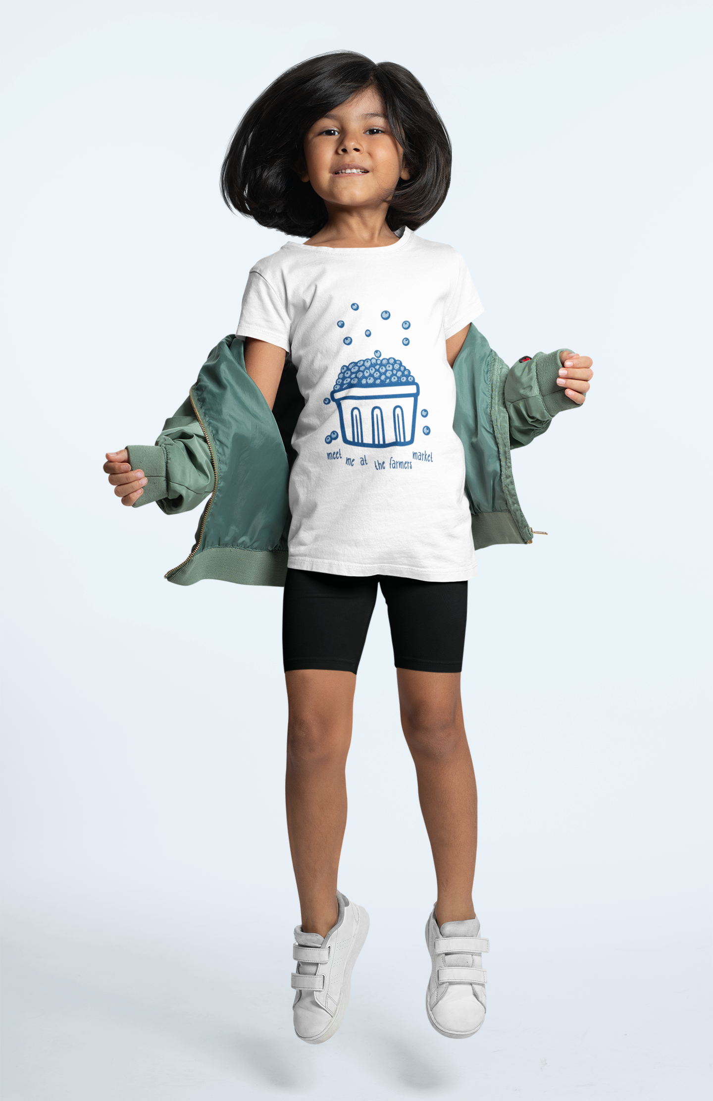 Meet Me at the Farmers Market Blueberry Basket Shirt – Baby Onesie | Toddler & Kids Tee | Unisex Summer Outfit