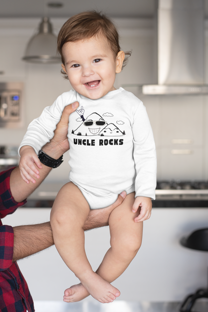 Uncle Rocks - Gift for Uncle, Baby Bodysuit, Family Tshirt