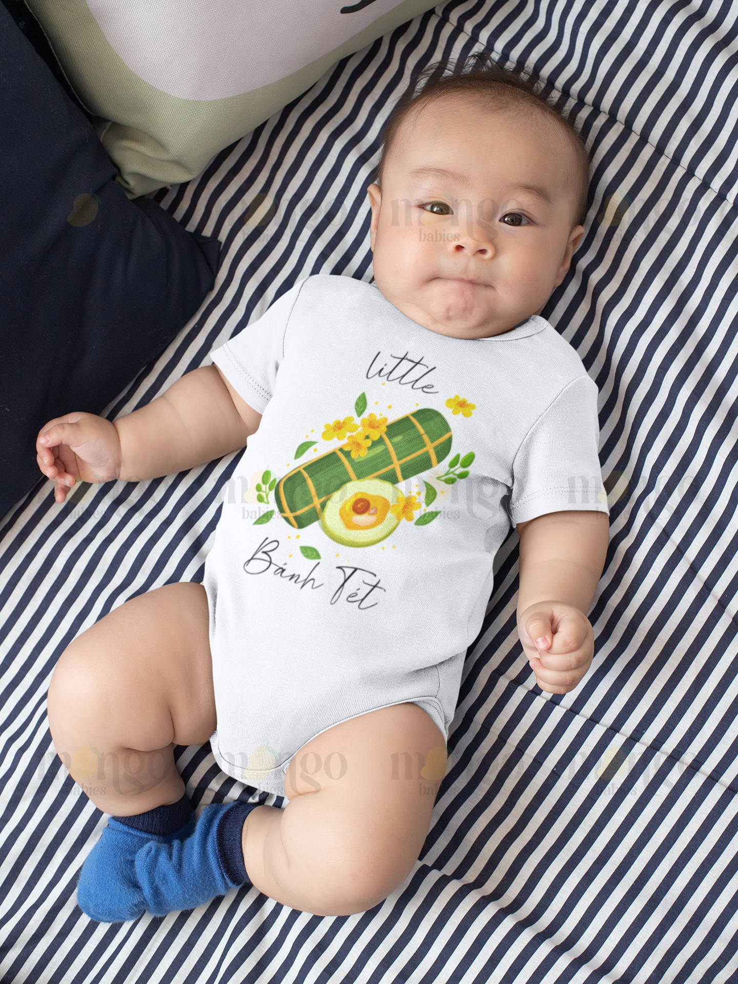 Lunar New Year Banh Tet baby bodysuit, toddler and kids t-shirt, unisex adult shirt, and children sweatshirt with 'little banh tet' design