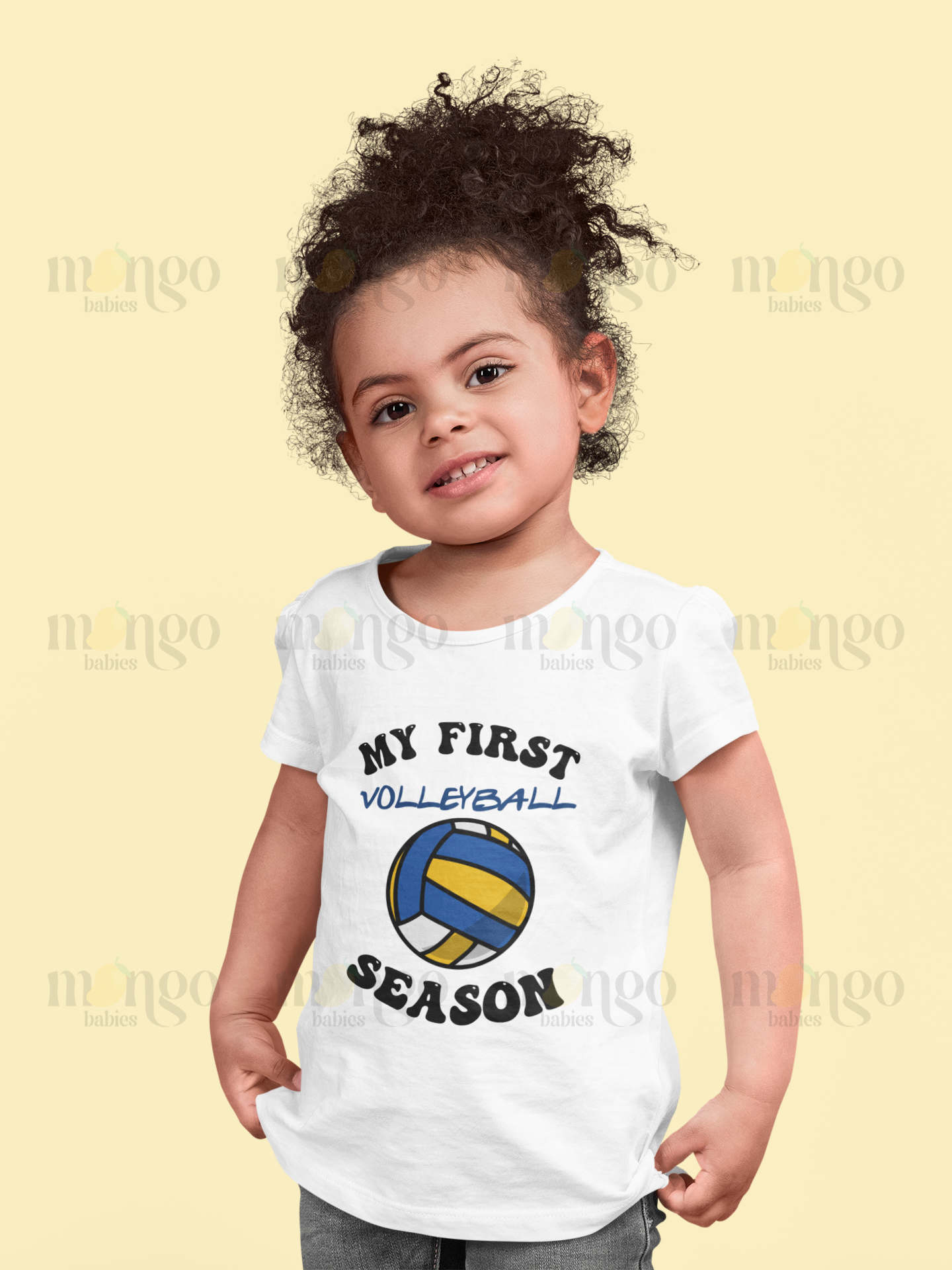 My First Volleyball Season football design baby onesie, toddler & kids t-shirt, unisex adult shirt, children sweatshirt