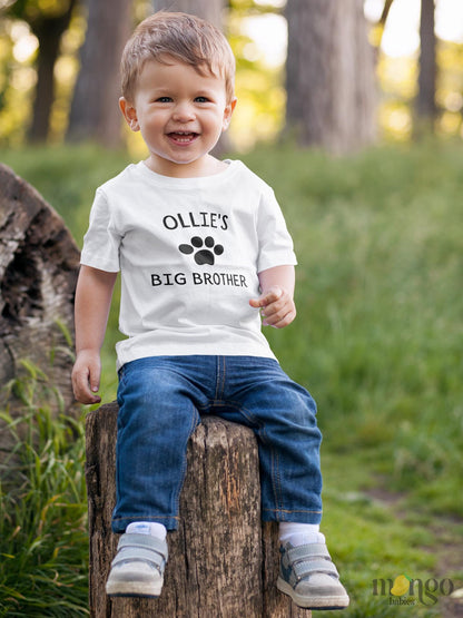 Cute Pet Baby Toddler Shirt - Dog's Baby Onesie®, Custom Name's Big Brother Bodysuit, Dog lover Baby Onesie, Customized Baby, Baby Gift