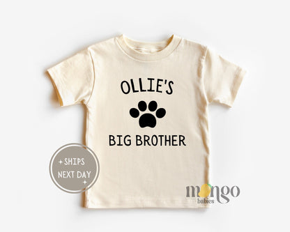 Cute Pet Baby Toddler Shirt - Dog's Baby Onesie®, Custom Name's Big Brother Bodysuit, Dog lover Baby Onesie, Customized Baby, Baby Gift